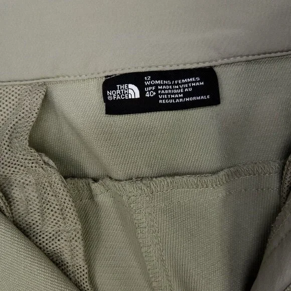 North Face Bridgeway Ankle Pants Womens 12 Green FlashDry-XD UPF 40+ Stretch - Picture 12 of 14